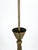 Elegant Swedish Grace / Art Deco chandelier executed in patinated brass with three gracefully curved arms and frosted...