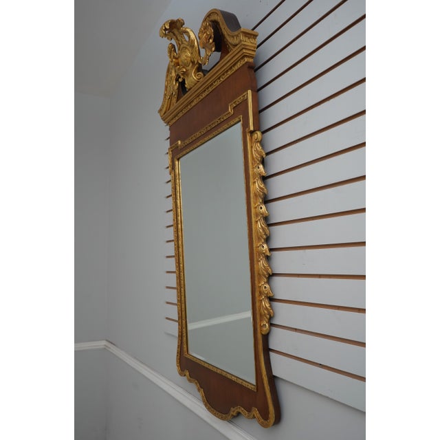 Age: Approx: 25 Years Old Details: Colonial Williamsburg Genuine Gold Leaf Walnut Beveled Glass Mirror High Quality...