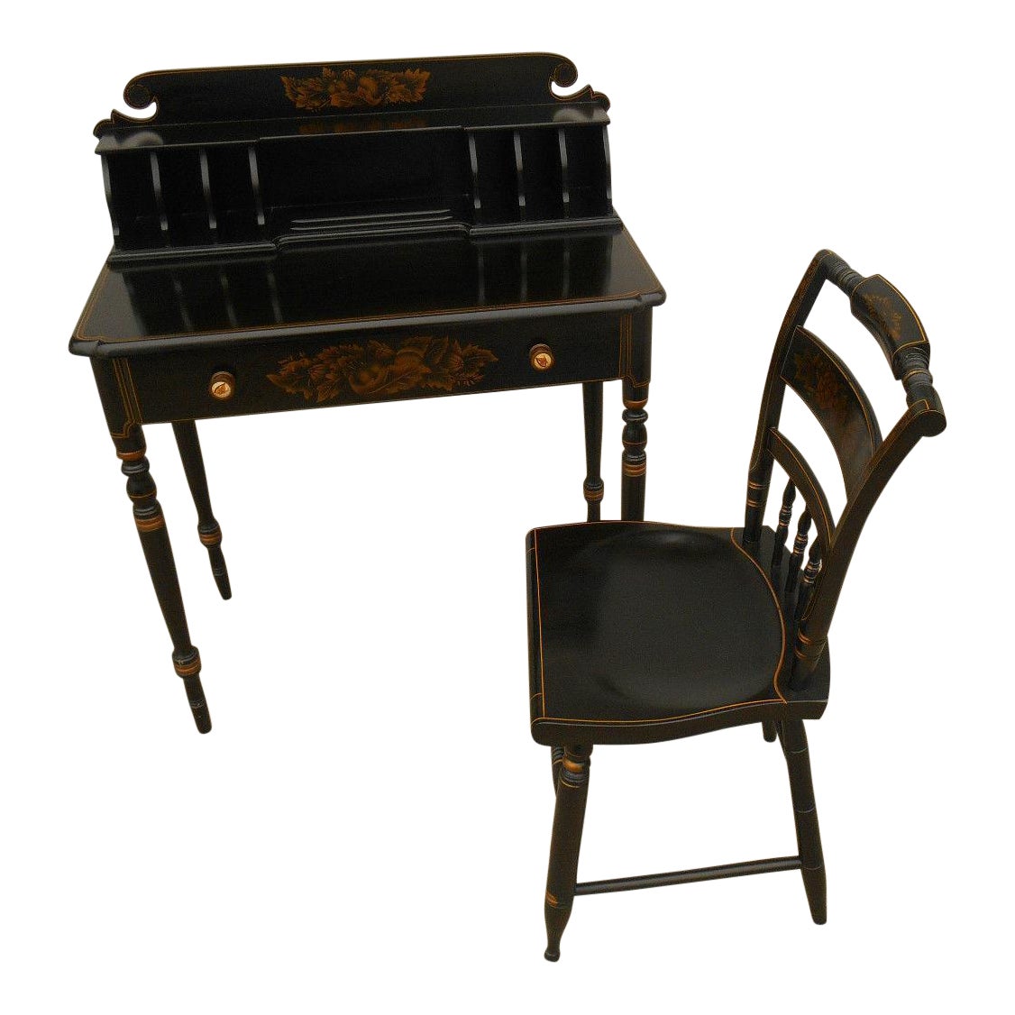 Vintage Hitchcock Desk With Matching Chair Chairish