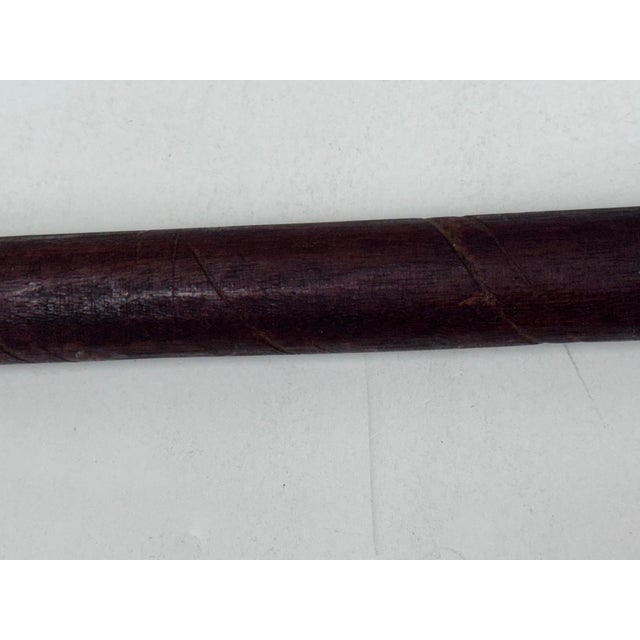 Hand Carved Afghanistan Wood + Mother of Pearl Inlaid Walking Stick For Sale - Image 10 of 12