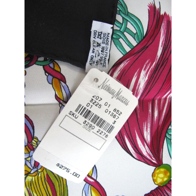 Hermes Paris Carre 90 Le Timbalier Black Border Silk Scarf NWT & Box For Sale - Image 9 of 13