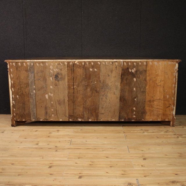 Wood Venetian Lacquered and Painted Credenza, 1950 For Sale - Image 7 of 11