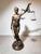 Brown Large Statue of Lady Justice, Bronze For Sale - Image 8 of 9
