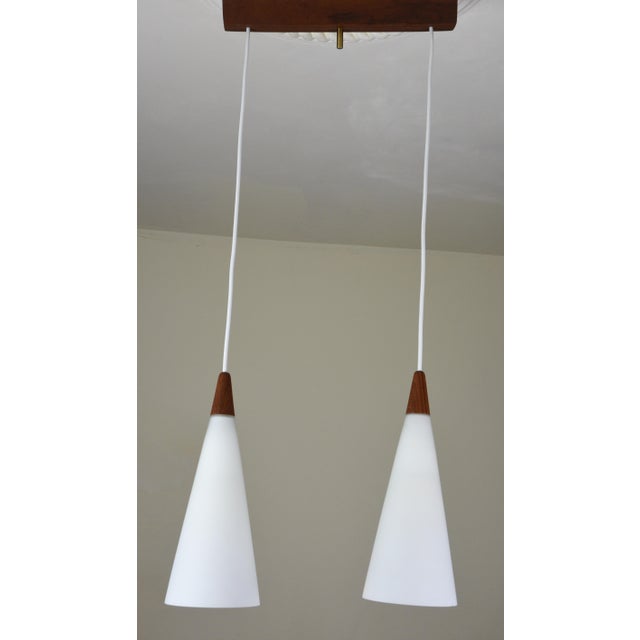 Trumpet 2-Light Pendant by Fog & Mørup for Holmegaard, Denmark, 1960s For Sale - Image 13 of 13