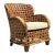 Vintage French Cane Lounge Chair For Sale