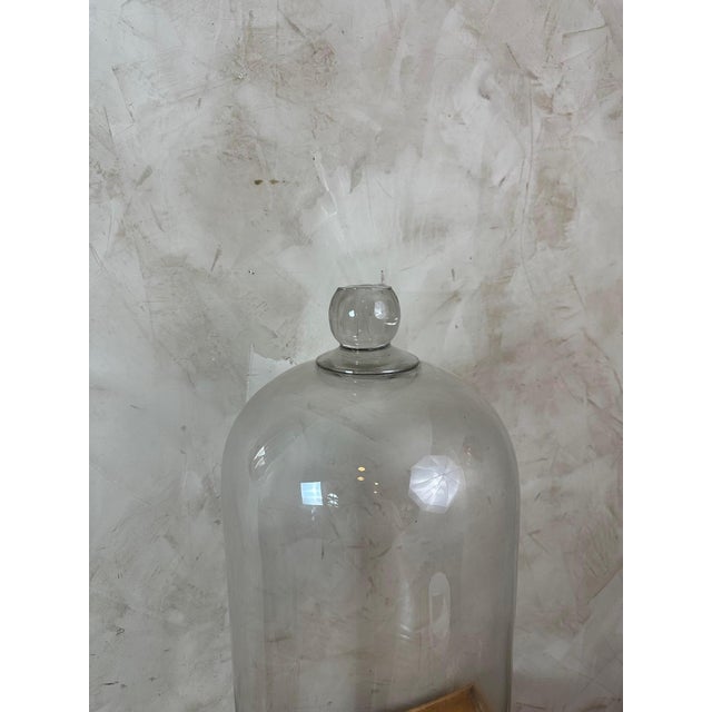 Large Bubbled Glass Bell, 1940s For Sale - Image 3 of 13