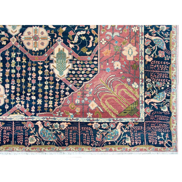 Vintage Indian Sarouk Farahan-Style Rug For Sale - Image 4 of 16