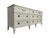American of Martinsville Vintage American of Martinsville Off-White Lacquered Triple Dresser With Original Brass Hardware For Sale - Image 4 of 17