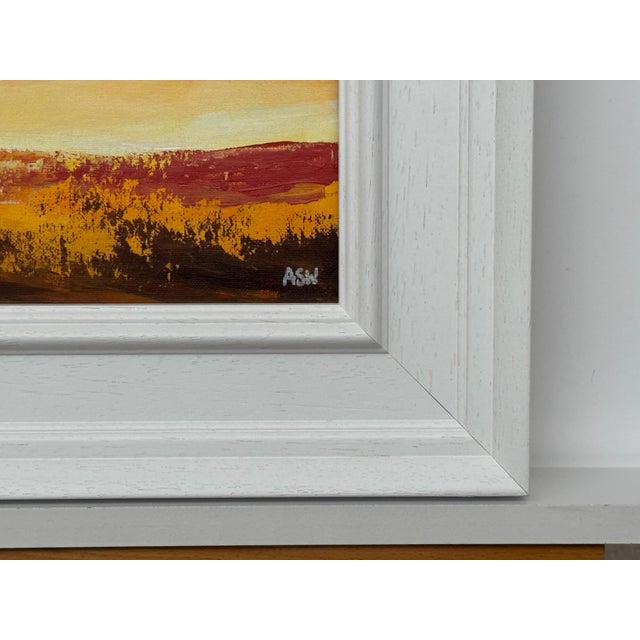Golden Hour - Miniature Abstract Landscape Art by Contemporary British Artist 2025 For Sale - Image 11 of 13