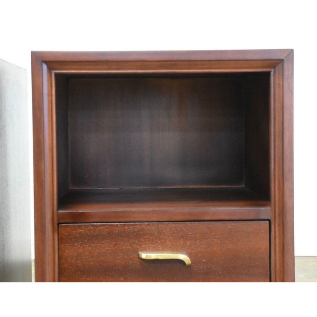 Brown Refinished Mahogany Nightstands - a Pair For Sale - Image 8 of 10