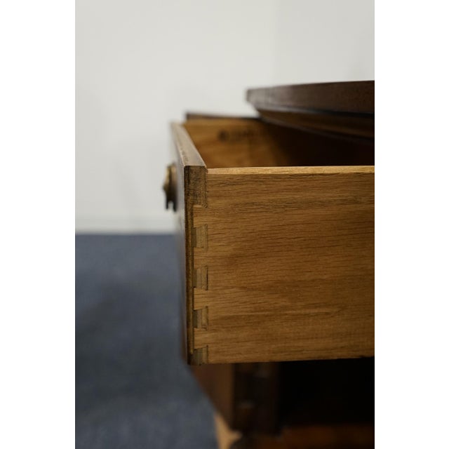 Century Furniture Solid Walnut Italian Neoclassical Tuscan Style 52" 40" Flip Top Server Buffet For Sale In Kansas City - Image 6 of 12