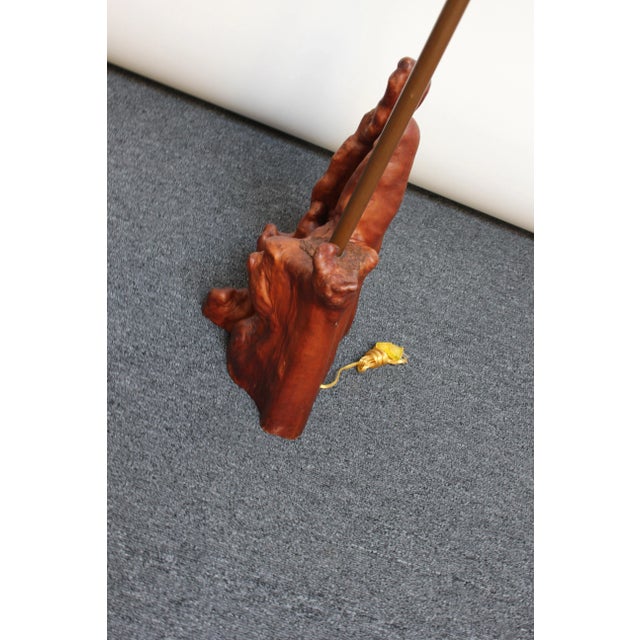 Sculptural Driftwood and Brass Floor Lamp For Sale - Image 9 of 13