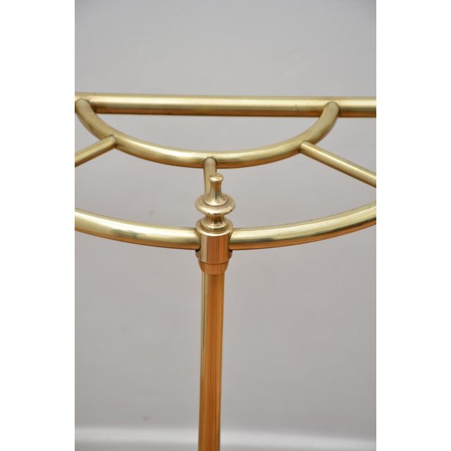 Demi Lune Brass Umbrella Stand, 1920 For Sale - Image 6 of 11