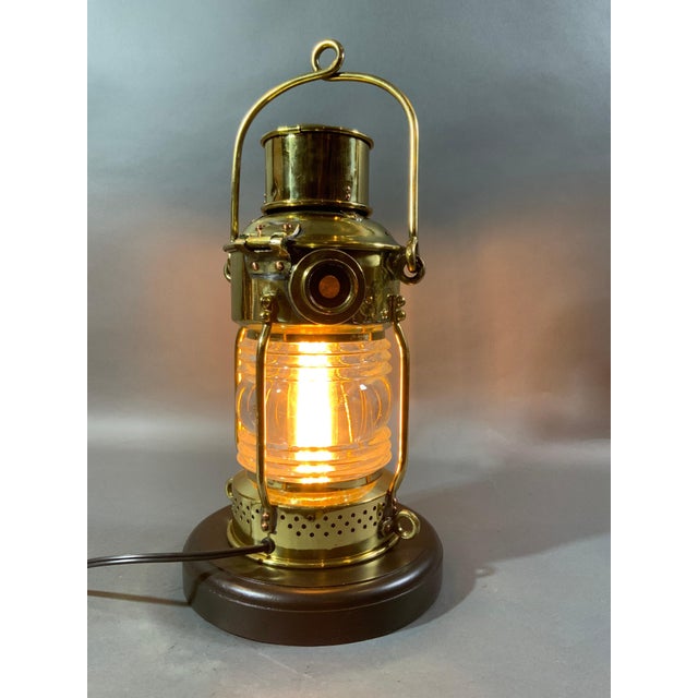 Antique Ships Anchor Lantern by French Maker For Sale - Image 10 of 12