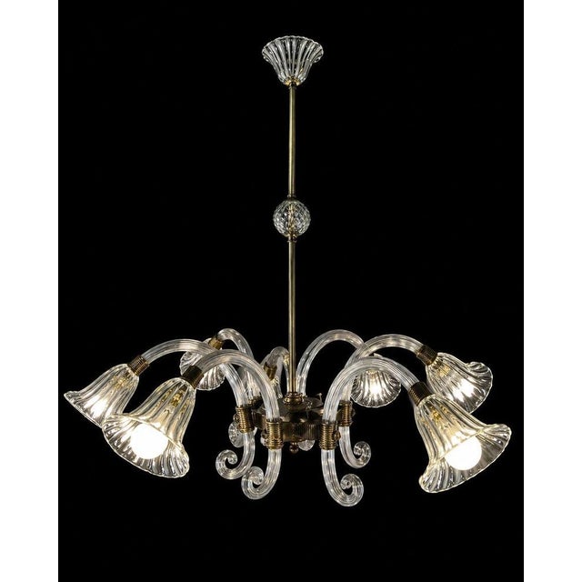 Murano Glass Chandelier from Ercole Barovier, 1940s For Sale - Image 3 of 18