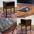 Art Deco period bedside table in rosewood, walnut burl and marble top, stamped Haentges Frères - W=46cm, D=34cm, H=71.5cm....