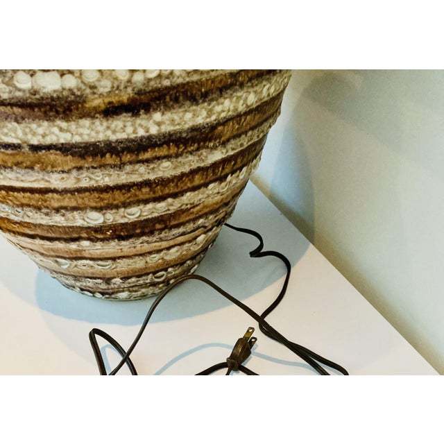 Metal Mid 20th Century Mid-Century Modern Lava Drip Glaze Table Lamp For Sale - Image 7 of 7