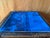 Electric Blue Vintage Turkish Rug Pillow 18x18 For Sale - Image 10 of 13
