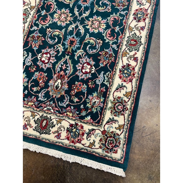 1990s Handwoven Persian Design Indian Rug - 2'6" X 16'8"