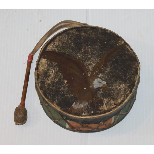 This fantastic rarity is in all original painted surface with the original handmade drum stick attached. The top of the...