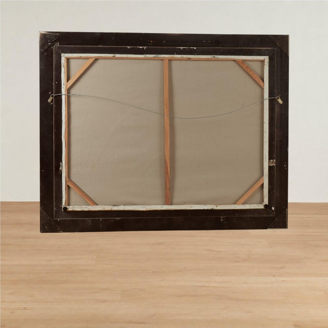 Large Tropical Painting of a Boat With Palm Trees For Sale - Image 13 of 13