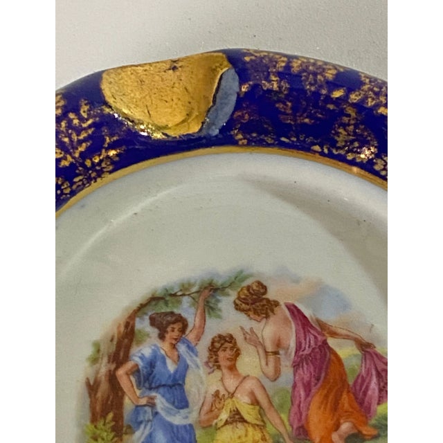 Hand-Painted Porcelain Ashtray, Early 20th Century For Sale - Image 4 of 8