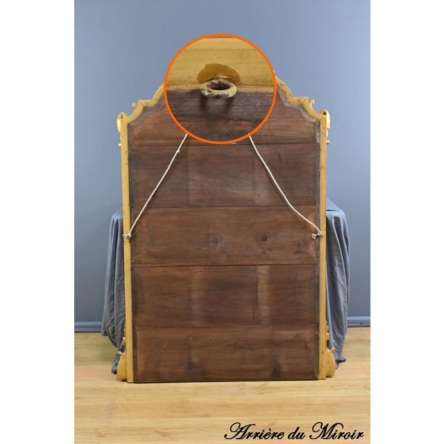 Mid-19th Century Louis XVI Golden Mirror For Sale - Image 18 of 18