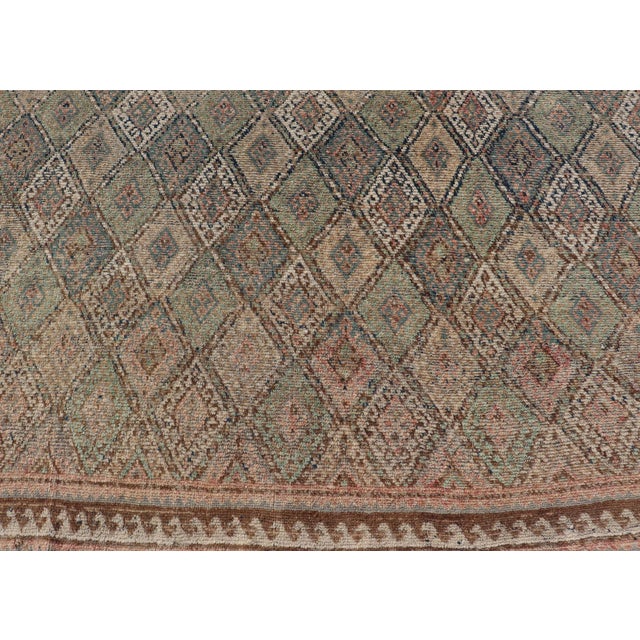 Textile Antique Konya Oushak Rug With Soft Sage, Taupe, Sand, and Muted Rust Tones For Sale - Image 7 of 13