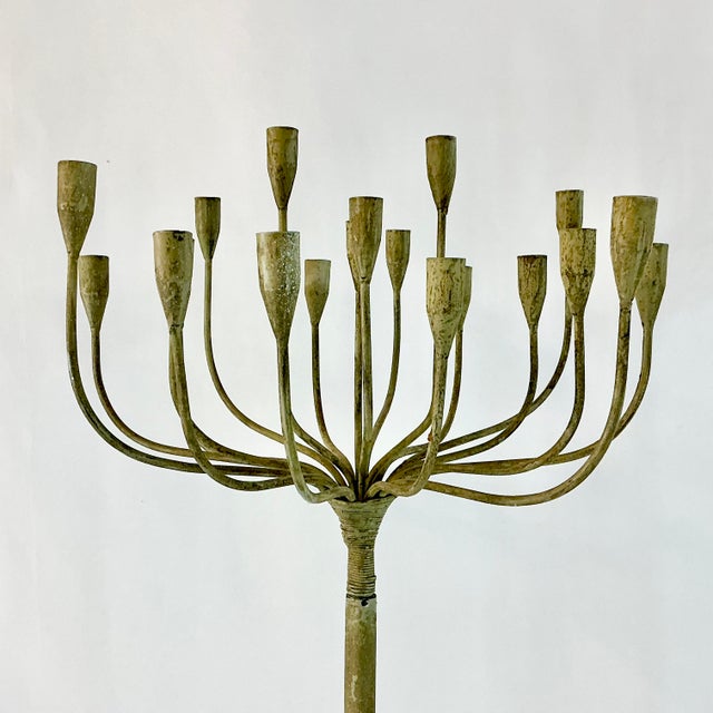 Late 1800s Antique French Art Nouveau Monumental Candelabras, Floor Candle Stands- A Pair. For Sale - Image 6 of 12