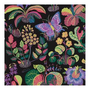 Sample - Schumacher Exotic Butterfly Luxe Wallpaper in Black