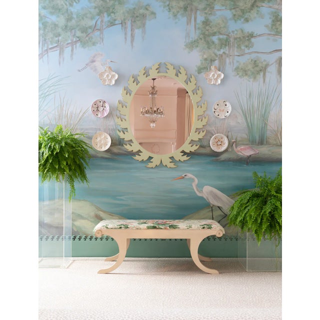 Contemporary Fleur Home Audubon Oval Mirror in Mizzle, 32x37 For Sale - Image 3 of 3