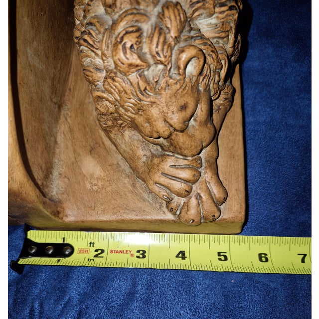 Brown A Pair of Neoclassical Reclining Lion Bookends Fd For Sale - Image 8 of 8