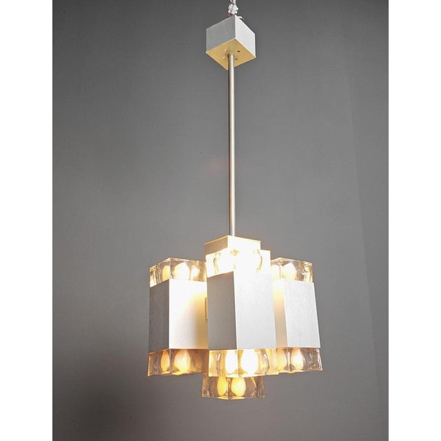 Hollywood Regency Vintage Italian Cubic Pendant attributed to Gaetano Sciolari, 1970s For Sale - Image 3 of 14