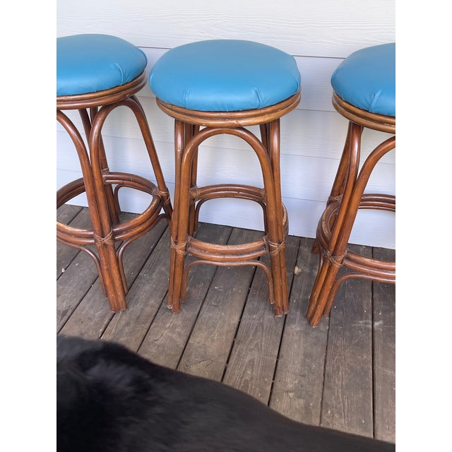 Rattan Swivel Bar Stools Chairish