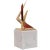 VIntage Signed Boucher French Bronze Architectural Sculpture on White Marble Base, 1960's For Sale