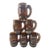 Vintage Siesta Ware Amber Western Cowboy Bar Mugs — Set of 6 For Sale