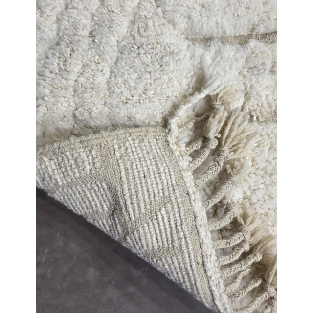 Textile Off-White Moroccan Runner Rug - 7 X 2 Ft For Sale - Image 7 of 8