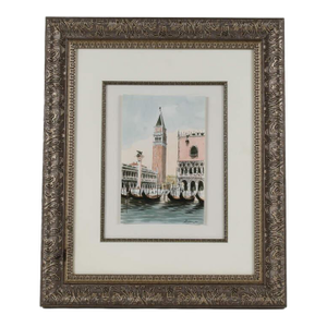 Framed Watercolor of Venice Italy