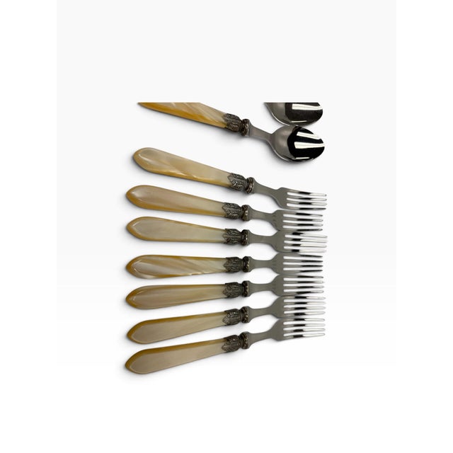 Rococo Vintage Jean Couzon "Galaxy-Pearl" Flatware Set - 35 Pieces For Sale - Image 3 of 9