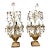 Neoclassic Giltwood and Rock Crystal Girandole Lamps a Pair For Sale