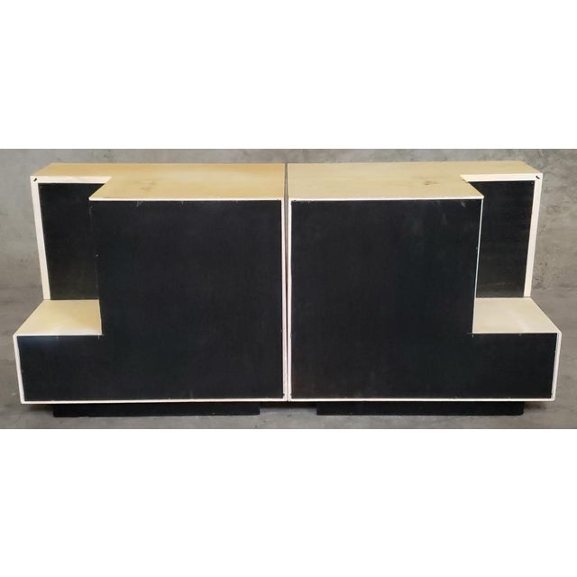 Iconic mid century Headboard with stands from L.A estate. Matching dresser listed separately. Unique style and finish king...