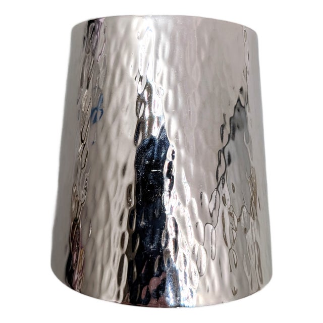 Vintage 1976 Signed Napier Rhodium Plated Wide Wavy Cuff Bracelet For Sale