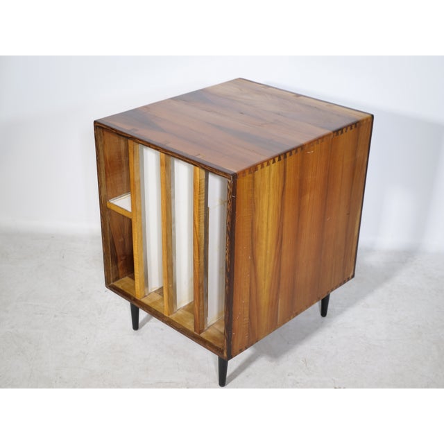 Mid-Century Modern Document Vinyl LP Chest of Drawers in Cherry, 1960s For Sale - Image 10 of 14