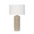 Beige Matthew Izzo Home Cece Beige Glazed Scalloped Ceramic Table Lamp With Shade and Ceramic Finial For Sale - Image 8 of 8