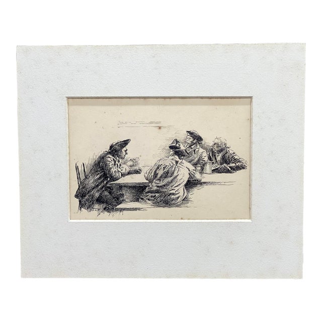 Anton Otto Fischer Nautical Pen and Ink Book Illustration For Sale