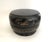 Chinoiserie Chinese Export Round Black Lacquered Covered Box 1950s For Sale - Image 3 of 8
