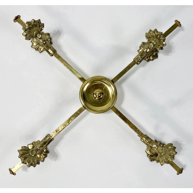 English Antique 19th C English Regency Style Brass Stand or Trivet For Sale - Image 3 of 6