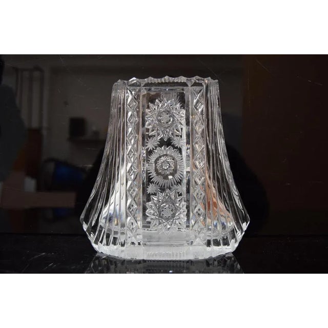 Glass Vintage Vase in Cut Crystal Glass, 1960s For Sale - Image 7 of 10