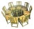 McGuire Furniture Pistachio Bamboo + Leather Dining Table + Set of Eight Chairs For Sale