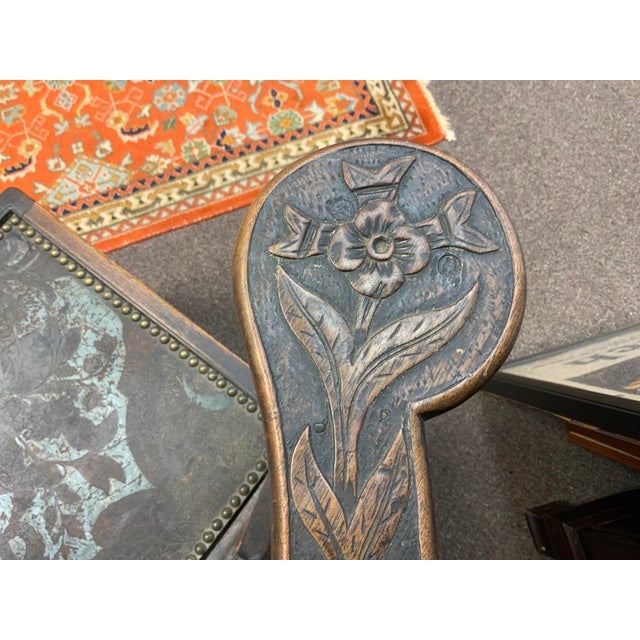 Late 19th Century Late 19th Century Carved Oak Corner Chair For Sale - Image 5 of 18